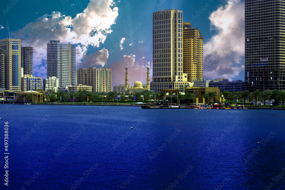 Fototapeta premium downtown city skyline