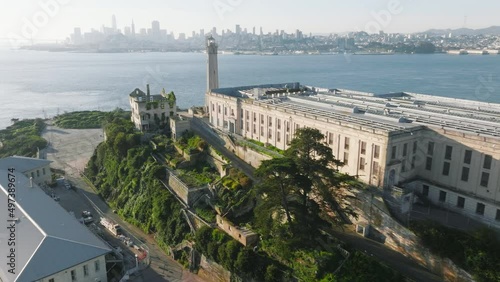 Spectacular view of the city of San Francisco as seen from the Alcatraz landmark