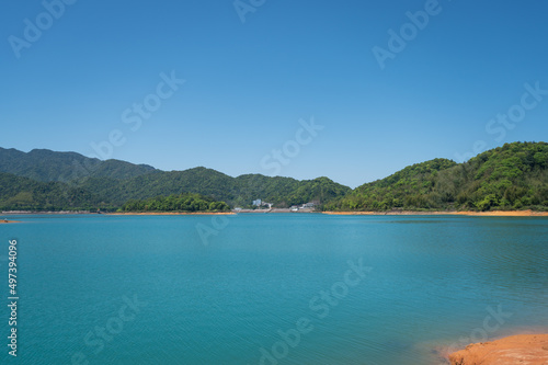 Beautiful natural scenery of mountains and lake © chendongshan