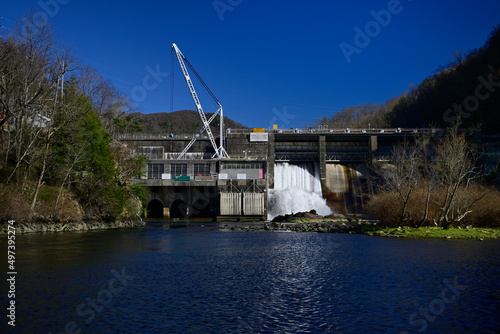 Wilbur Dam on the Watauga River in Carter County, Tennessee, USA