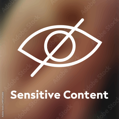 Eye Sensitive Content, Sign Inappropriate Content, Censored View Icon, Internet  Safety Concept, Inappropriate Content, Only Adult 18 Plus, Internet safety concept, vector Illustration, image template