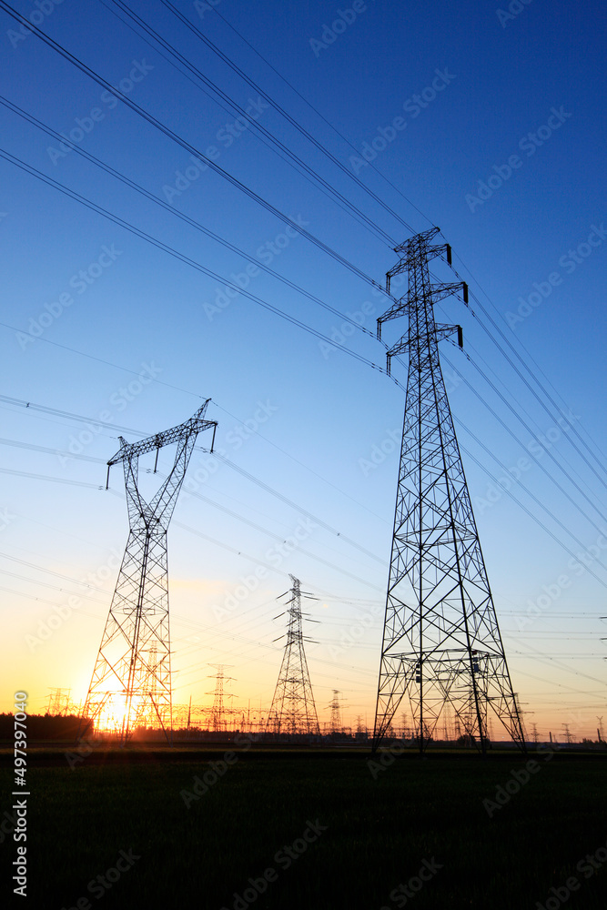 the pylon in the evening