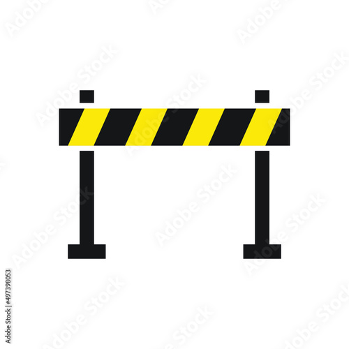 Road barrier icon design isolated on white background
