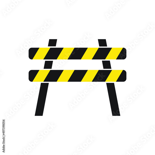 Road barrier icon design isolated on white background