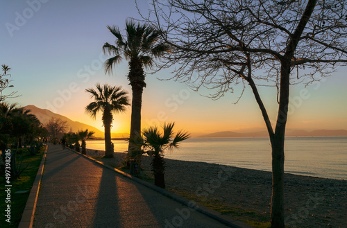 sunset on the beach