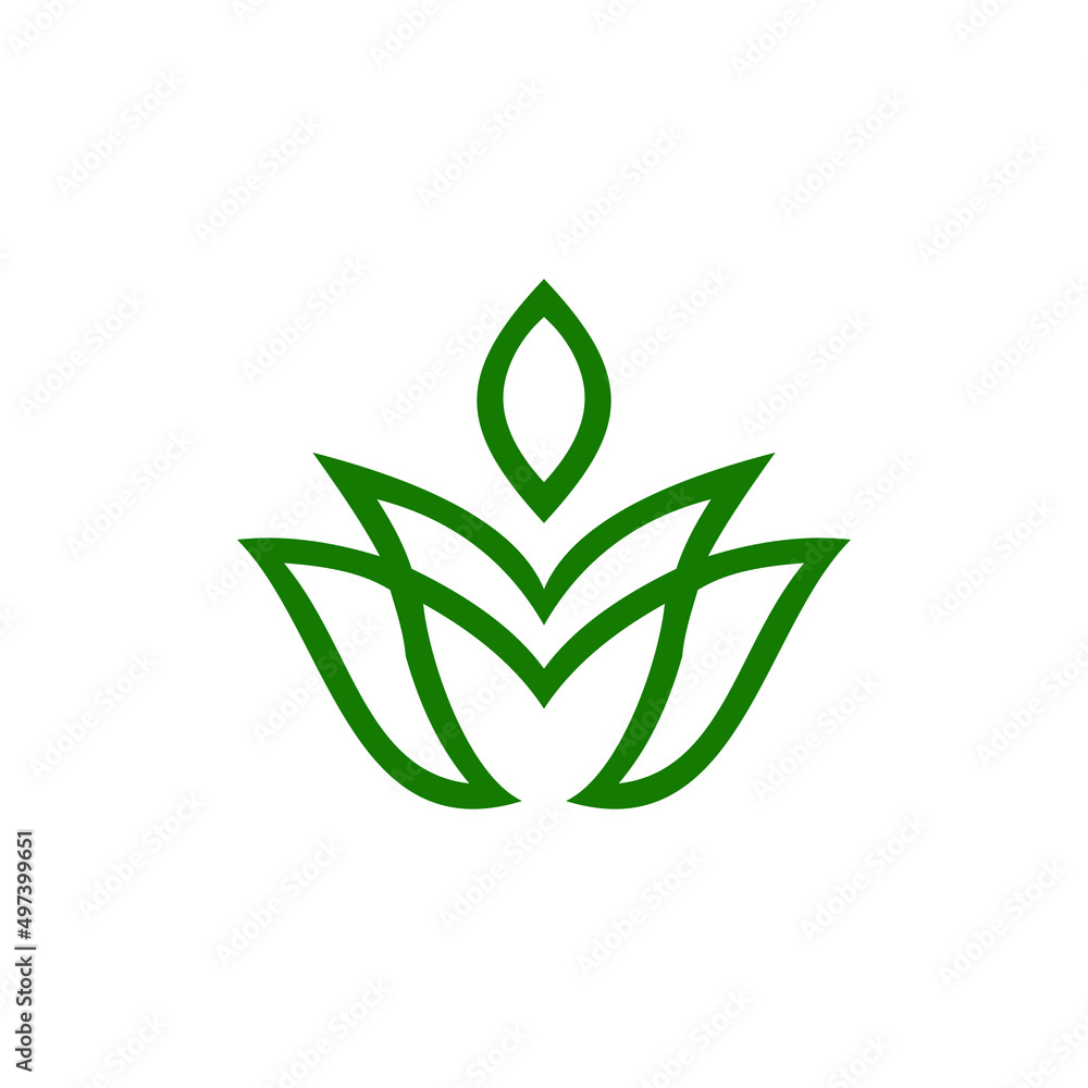 illustration logo green natural leaf image illustration logo green natural leaf image