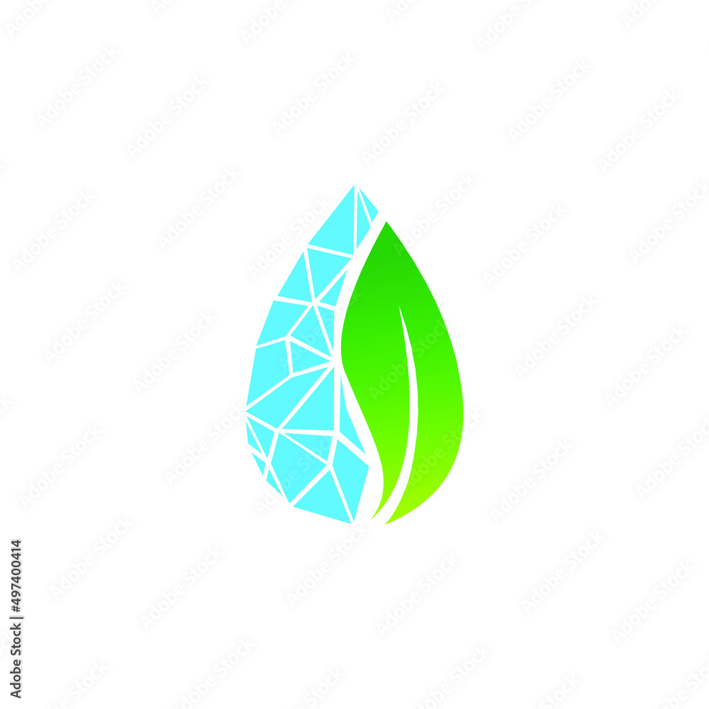 Fotografie illustration logo green natural leaf image