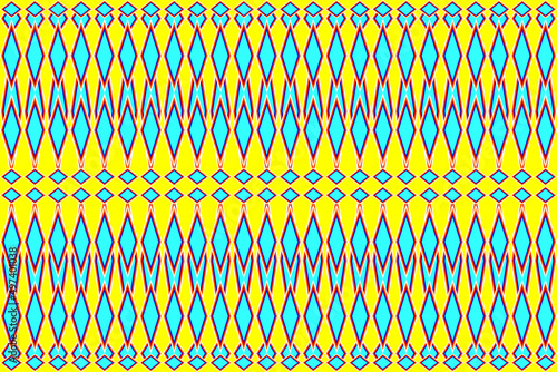Seamless ethnic fabric pattern, Thai fabric pattern design, carpet, wallpaper, curtain, upholstery, clothing, wrap, batik, yellow background cloth pattern