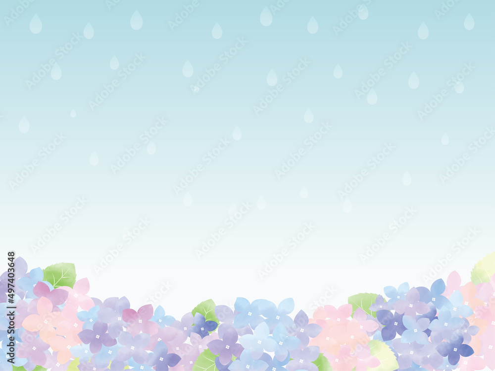 水彩風の梅雨の紫陽花 アジサイ イラスト素材 Stock Vector Adobe Stock 水彩風の梅雨の紫陽花 アジサイ イラスト素材 Stock Vector Adobe Stock