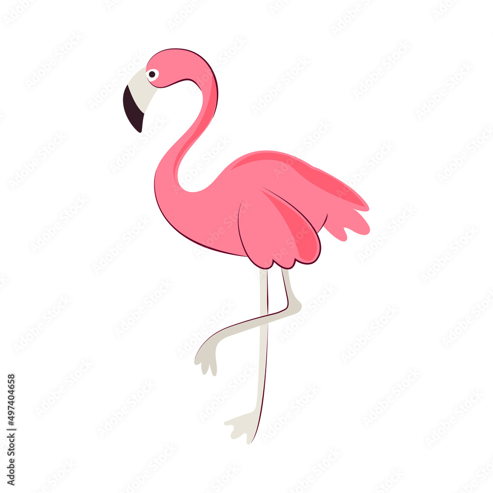 Naklejka premium flamingo bird icon
