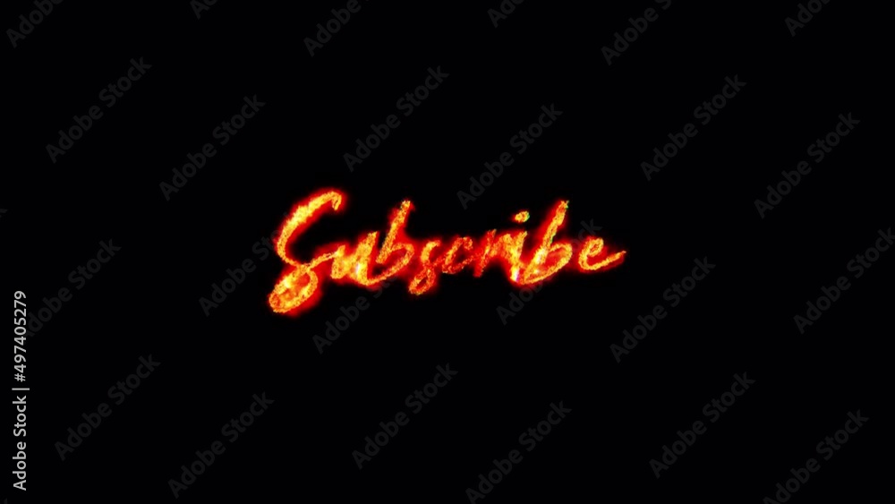 Fire burn text of Subscribe word. The golden red shine lighting of Subscribe loop animation.4K 3D rendering isolated transparent with alpha channel Quicktime prores 4444.
Fire burn text of Subscribe word. The golden red shine lighting of Subscribe loop animation.4K 3D rendering isolated transparent with alpha channel Quicktime prores 4444.