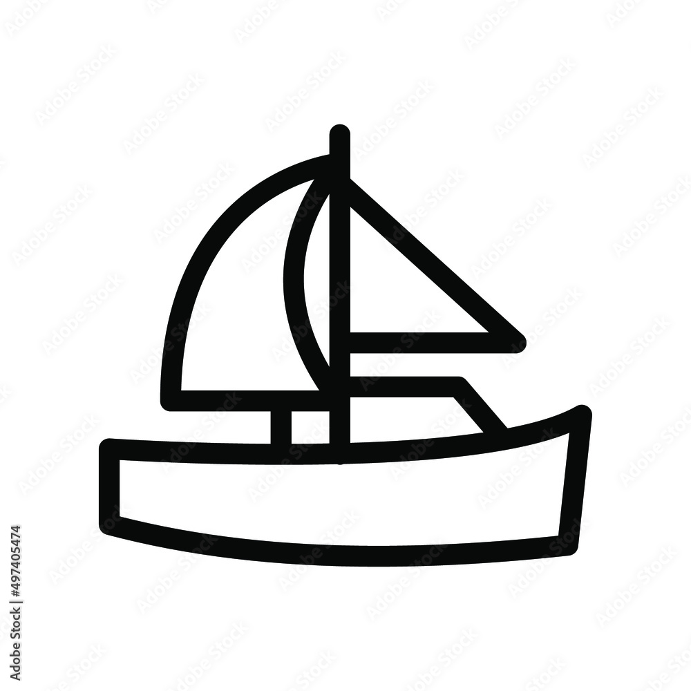 sailboat line icon illustration vector graphic sailboat line icon illustration vector graphic