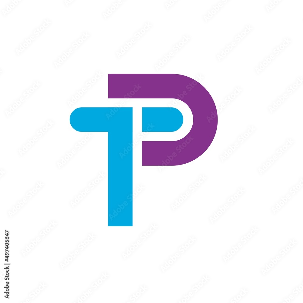 P or TP letter icon vector illustration concept P or TP letter icon vector illustration concept