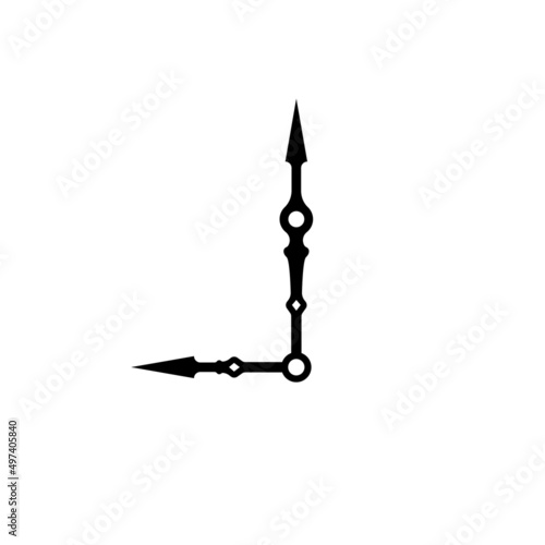 hour and minute hands icon vector element design
