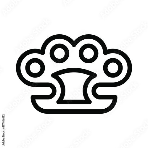 knuckle line icon illustration vector graphic