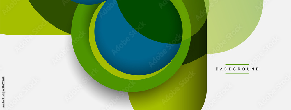 Creative geometric wallpaper. Minimal abstract background. Circles composition vector illustration for wallpaper banner background or landing page Creative geometric wallpaper. Minimal abstract background. Circles composition vector illustration for wallpaper banner background or landing page