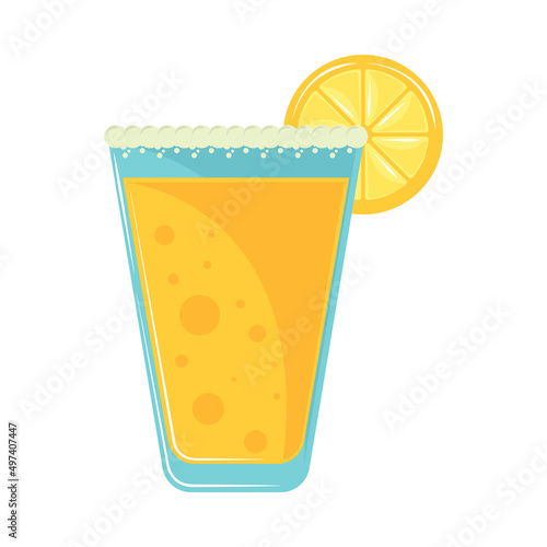 tequila shot with lemon