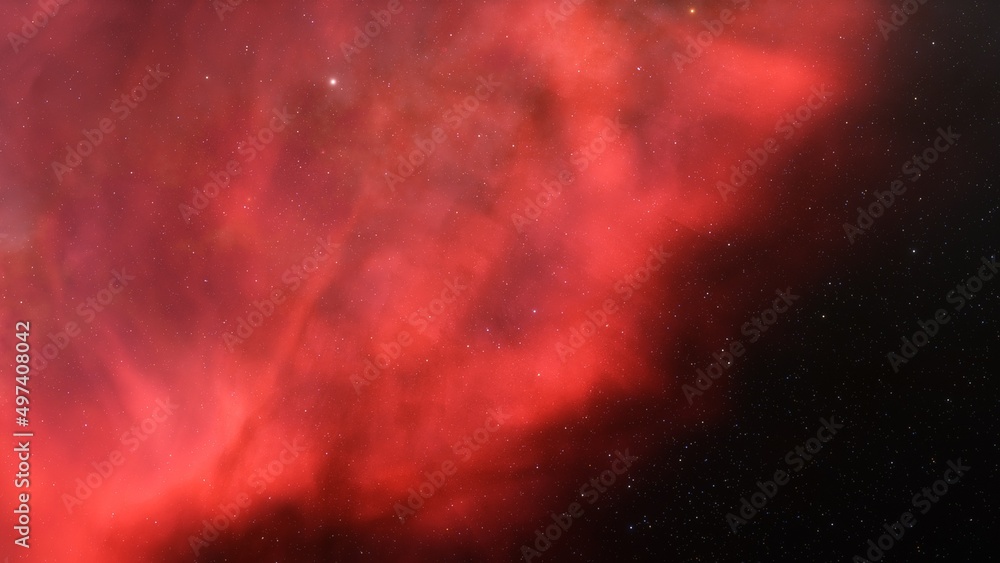 Space background with realistic nebula and shining stars. Colorful cosmos with stardust and milky way. Magic color galaxy. Infinite universe and starry night. 3d render	
