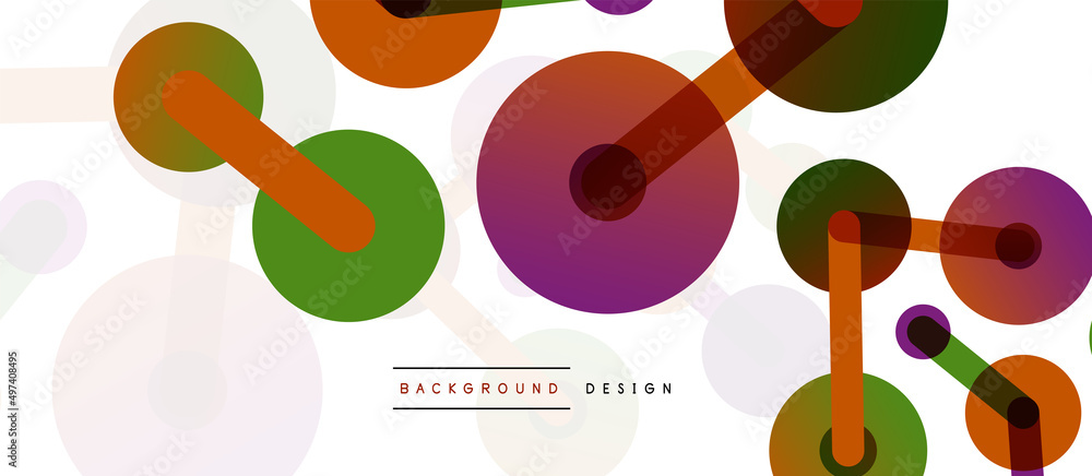 Abstract background. Round dots connected by lines. Trendy techno business template for wallpaper, banner, background or landing Abstract background. Round dots connected by lines. Trendy techno business template for wallpaper, banner, background or landing