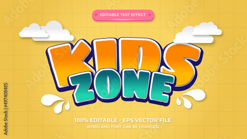 kids zone editable text style