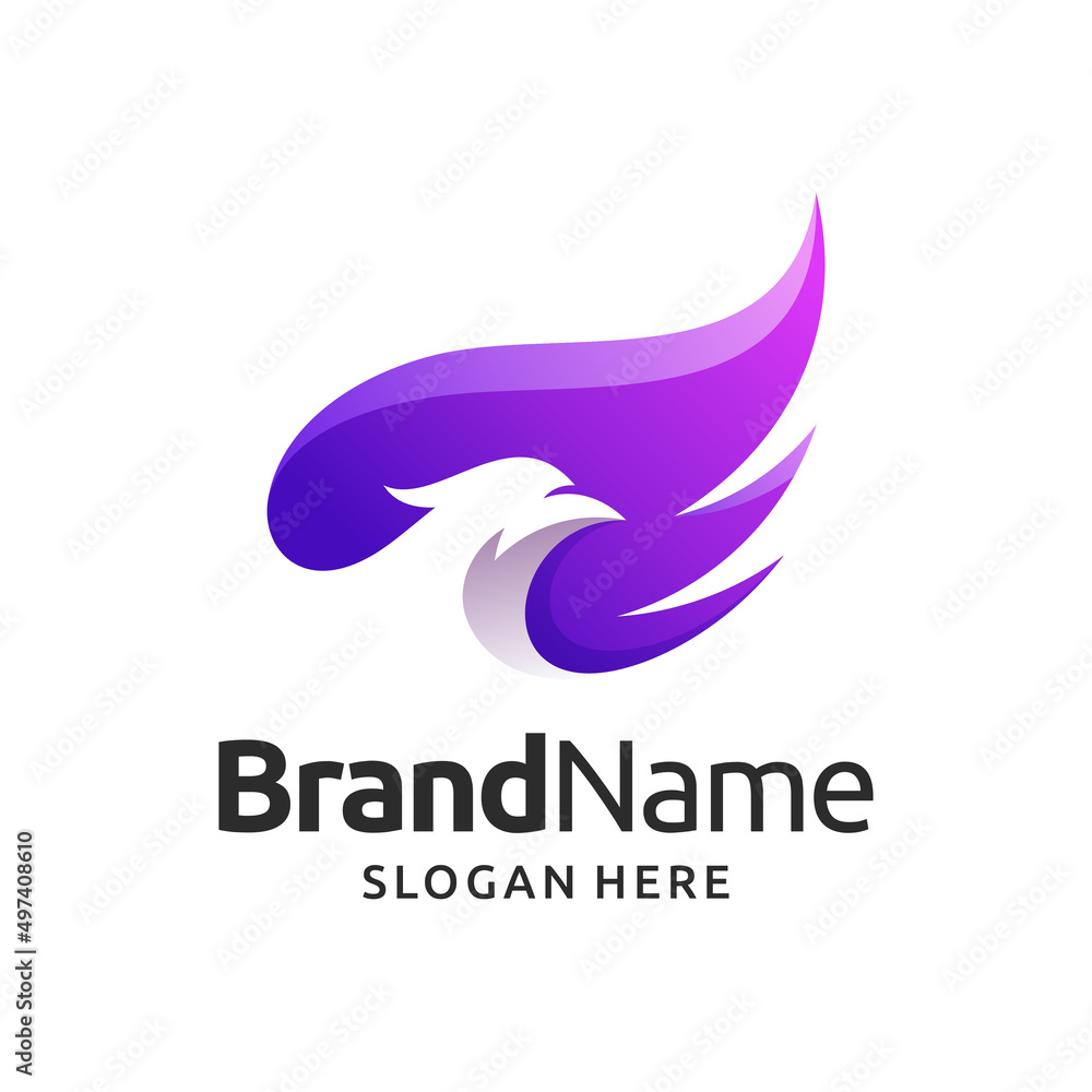 Bird logo in negative space Bird logo in negative space