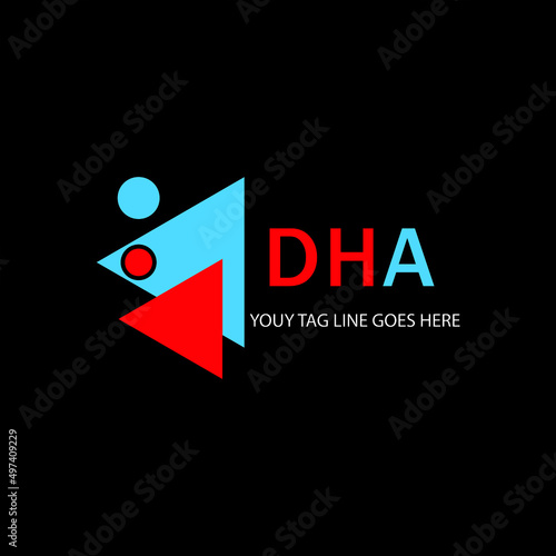 DHA letter logo creative  design with vector graphic