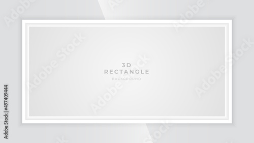 Realistic white rectangle frame with shadow effect. picture frame mock up. wall decoration. vector illustration