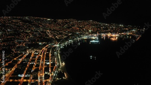 Valparaiso in Chile Aerial View | Die Stadt Valparaiso in Chile aus der Luft photo