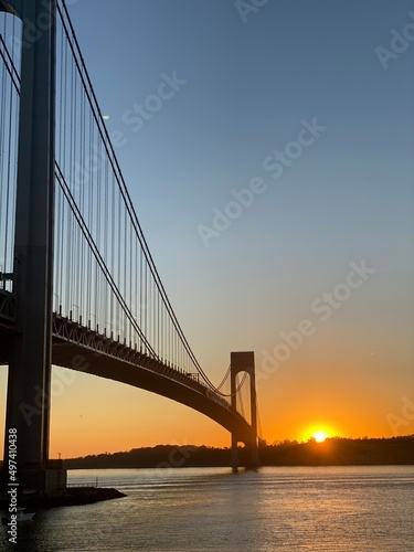 Verrazano bridge at sunset