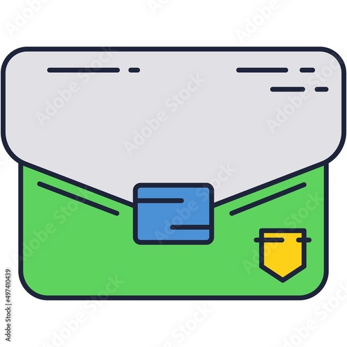 Business portfolio icon vector brief case design