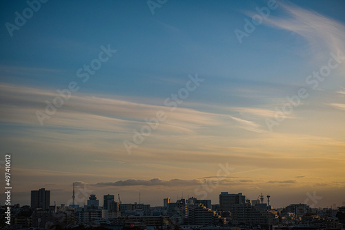 sunset over the city © tomoya niwa