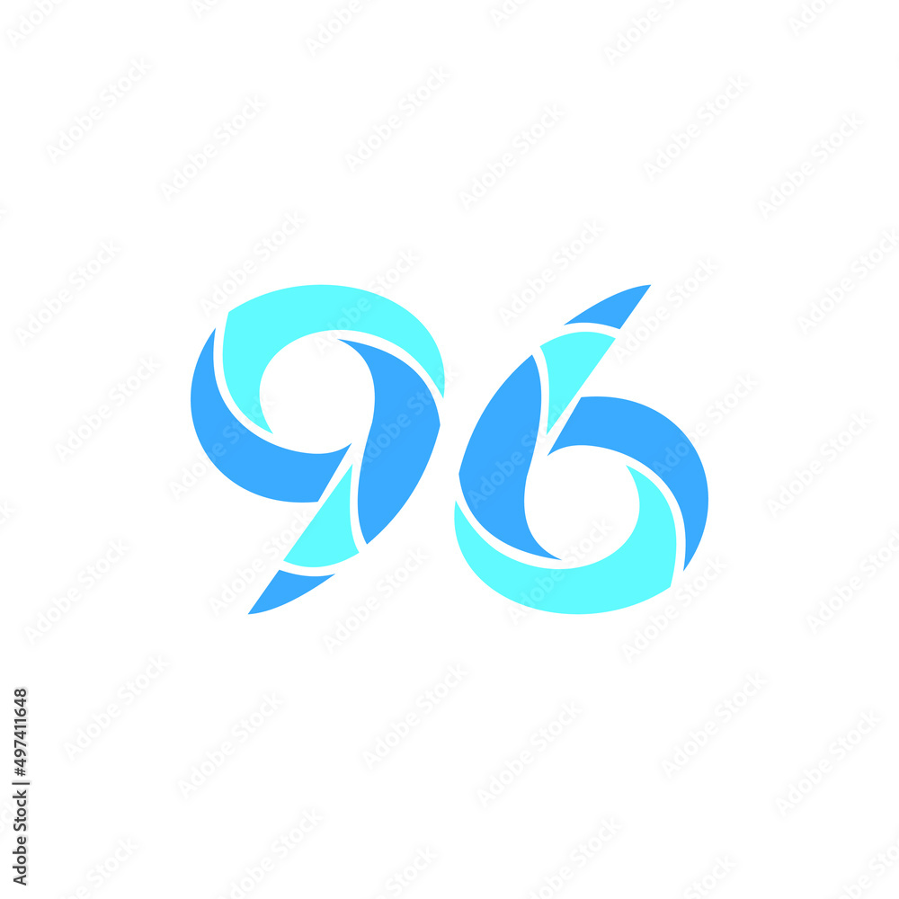 Naklejka premium illustration logo number icon templet