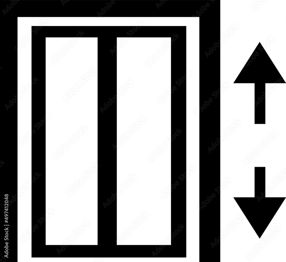 elevator Icon vector line art vector illustration on white background..eps elevator Icon vector line art vector illustration on white background..eps