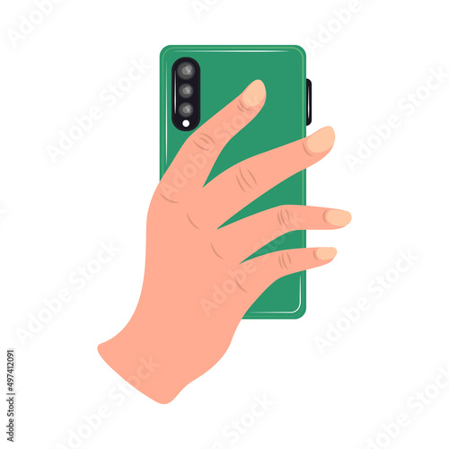 hand holding a smartphone