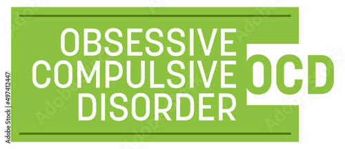 OCD - Obsessive Compulsive Disorder Green Box Horizontal