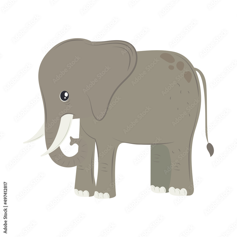 elephant icon flat