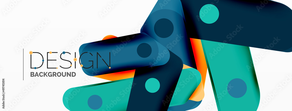 Tech minimal geometric wallpaper. Creative abstract background. Ribbon style stripes vector illustration for wallpaper banner background or landing page Tech minimal geometric wallpaper. Creative abstract background. Ribbon style stripes vector illustration for wallpaper banner background or landing page