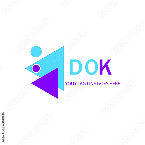 DOK letter logo creative design with vector graphic