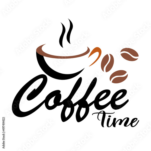Background coffee time.Conceptual quote about the pleasure of drinking coffee