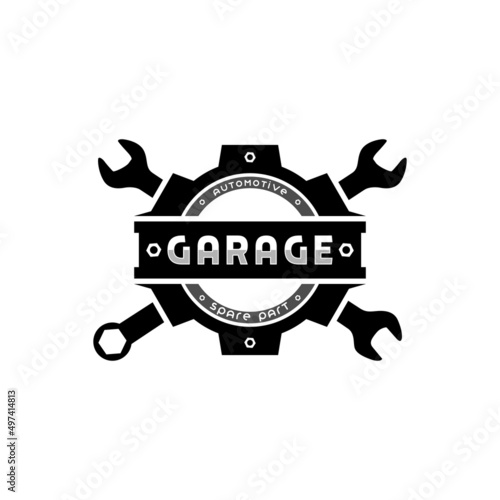 Gear And Wrench For Workshop Garage Logo Design Inspiration