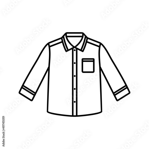 long sleeve shirt vector, long sleeve shirt icon white © Hamim