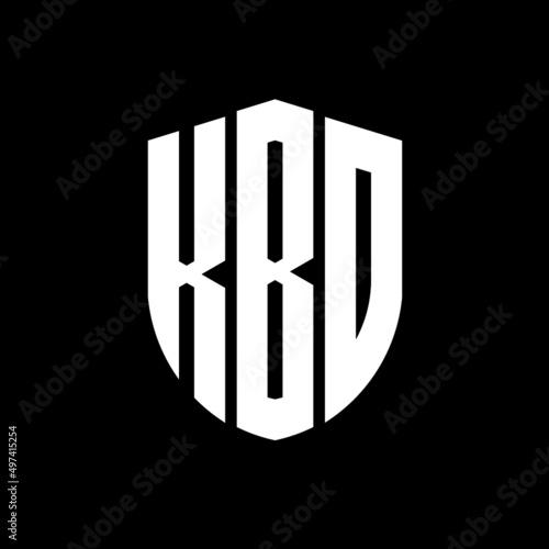 KBD letter logo design. KBD modern letter logo with black background. KBD creative  letter logo. simple and modern letter logo. vector logo modern alphabet font overlap style. Initial letters KBD   photo