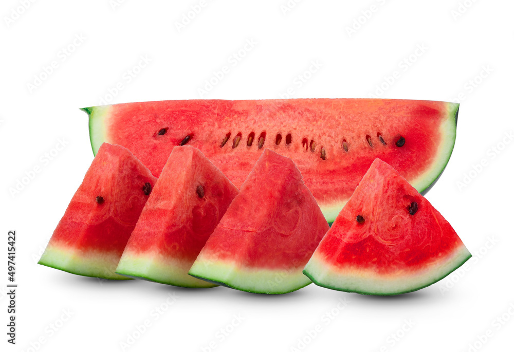 Sliced of watermelon isolated on white background Sliced of watermelon isolated on white background