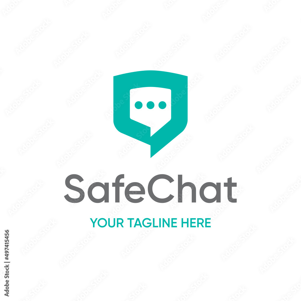 Security Safe Protect Shield Chat Talk Message Vector Abstract Illustration Logo Icon Design Template Element Security Safe Protect Shield Chat Talk Message Vector Abstract Illustration Logo Icon Design Template Element
