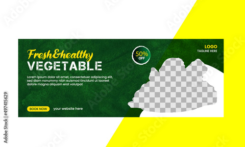 Healthy food vegetable facebook cover