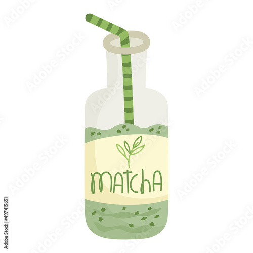 matcha tea beverage