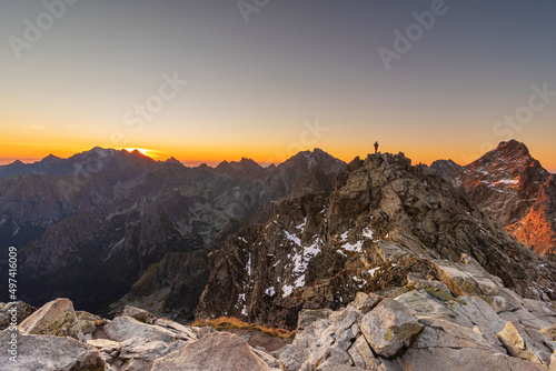 Summer sunsets and sunrises in poland and slovakian high tatras mountains