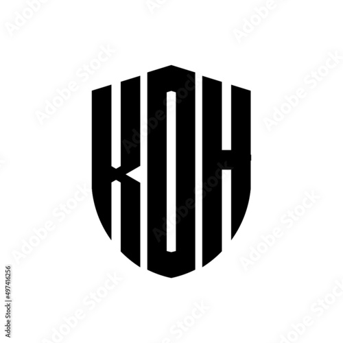 KDH letter logo design. KDH modern letter logo with black background. KDH creative  letter logo. simple and modern letter logo. vector logo modern alphabet font overlap style. Initial letters KDH  photo