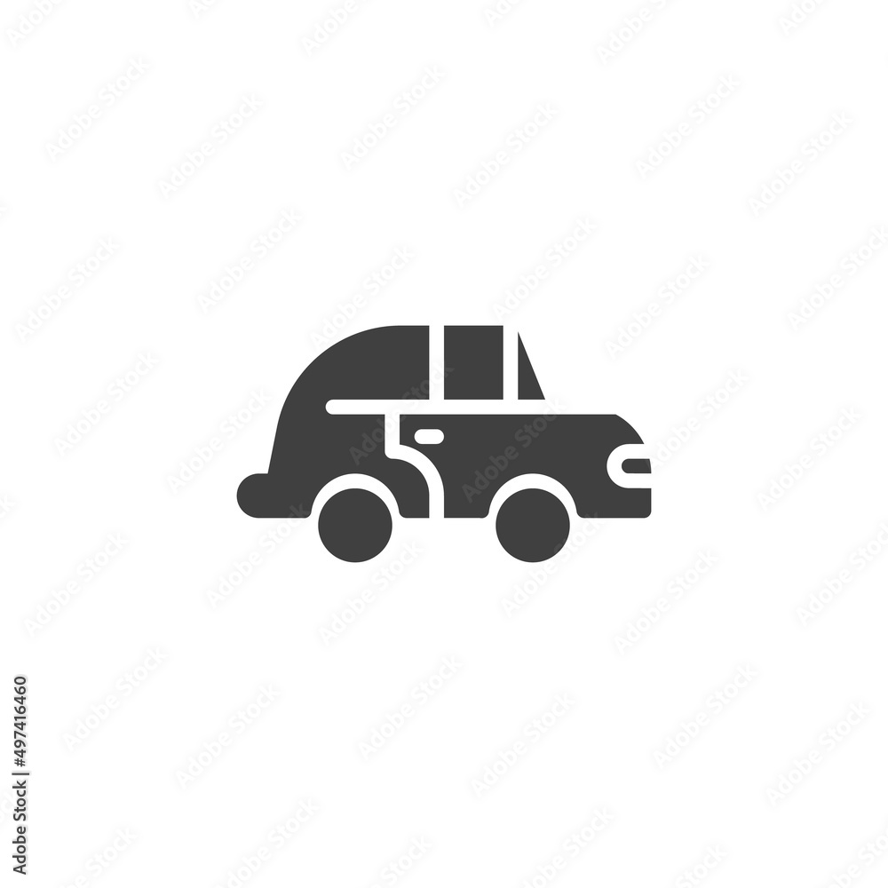 Old retro car vector icon Old retro car vector icon
