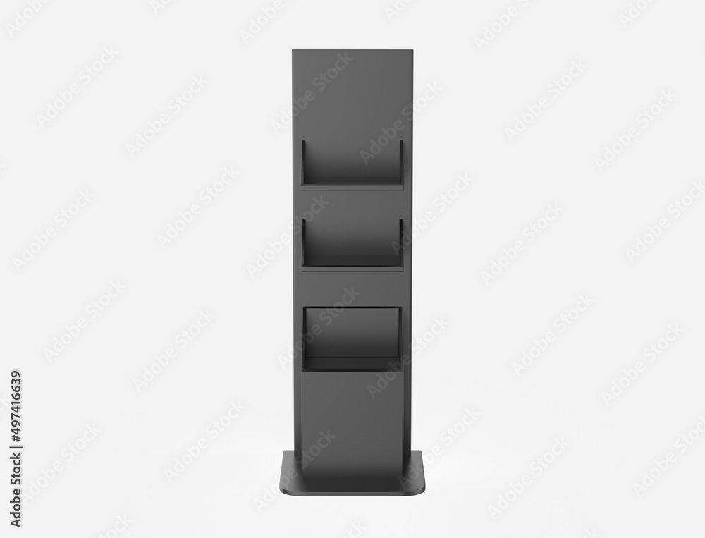 Display stand, retail display stand for product , display stands isolated on white background. 3d illustration Display stand, retail display stand for product , display stands isolated on white background. 3d illustration